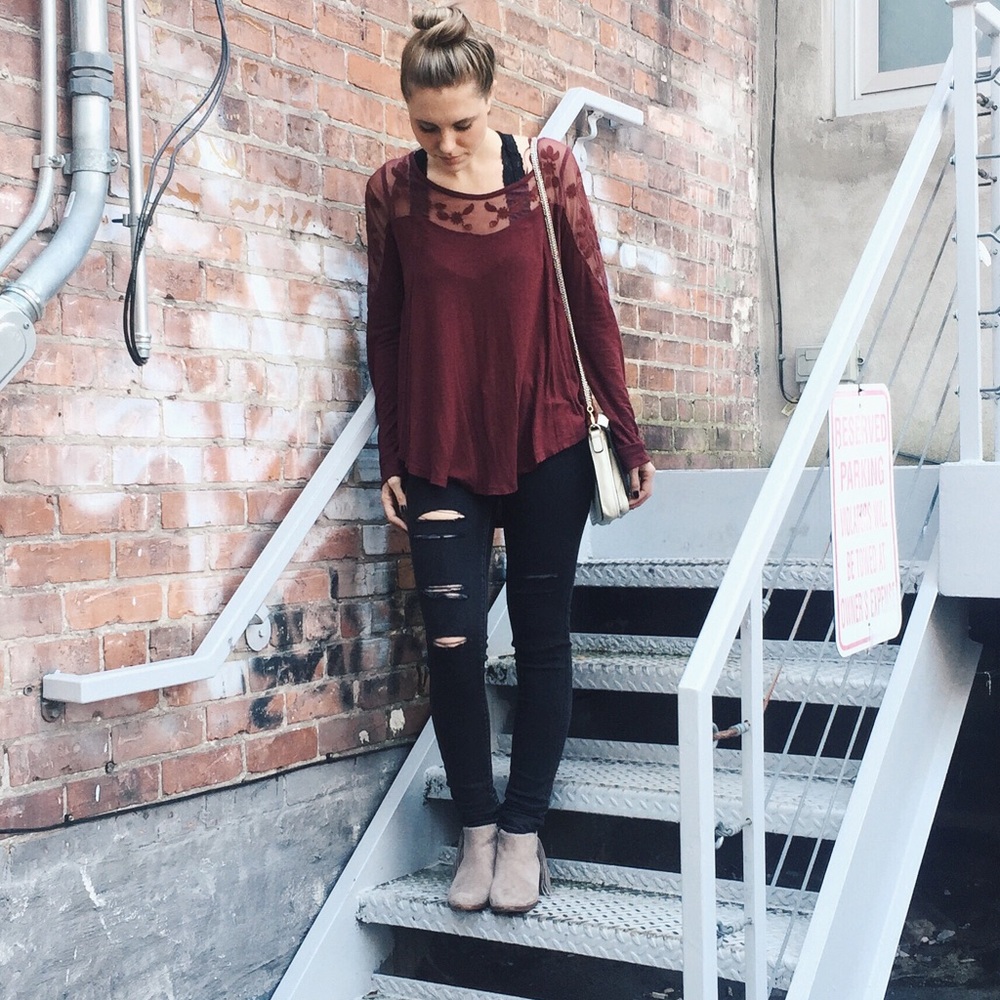 Free People lace top